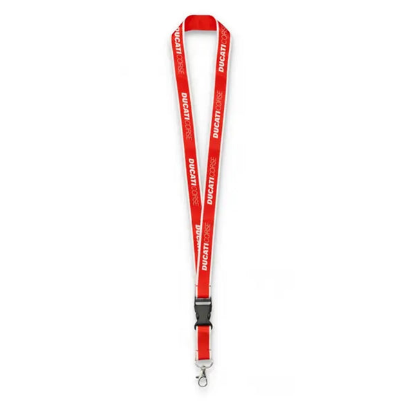 Ducati Corse Racing Lanyard - RED - Official Licensed Ducati Corse Merchandise