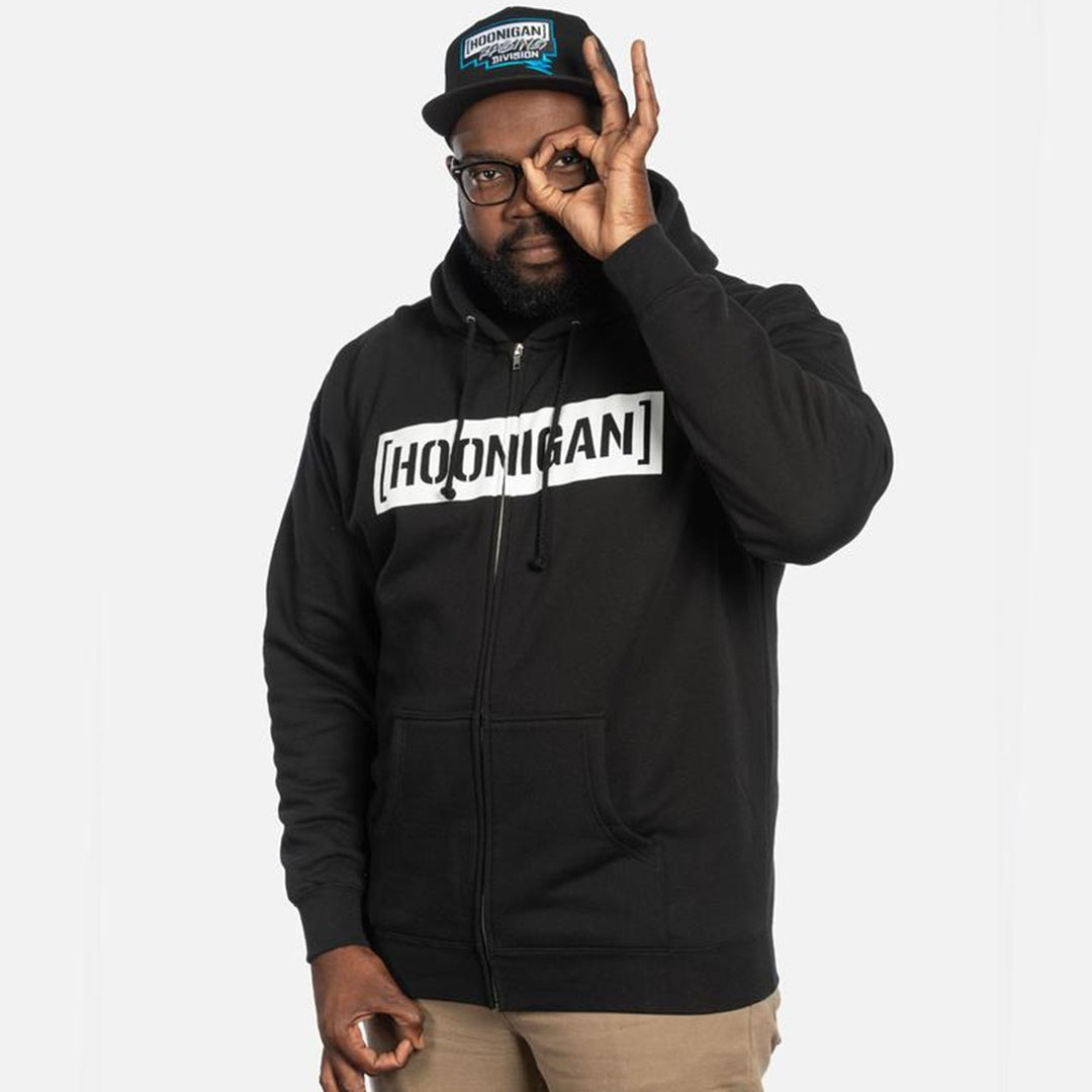 Hoonigan Censor BAR Full Zip Hoodie Black Get FNKD