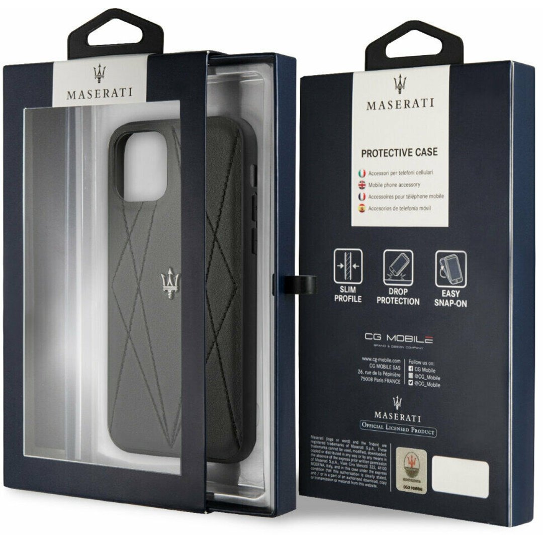 Official Maserati Genuine Leather Phone Case Cover - for iPhone 11